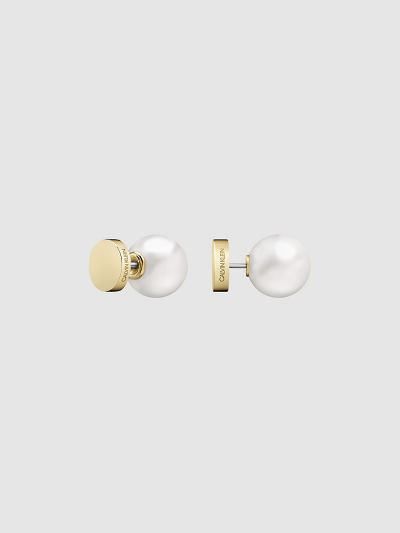 Calvin Klein Táskák & Kiegészítők HU818043 | Calvin Klein Bubbly Stud Női Fülbevaló Arany / Fehér